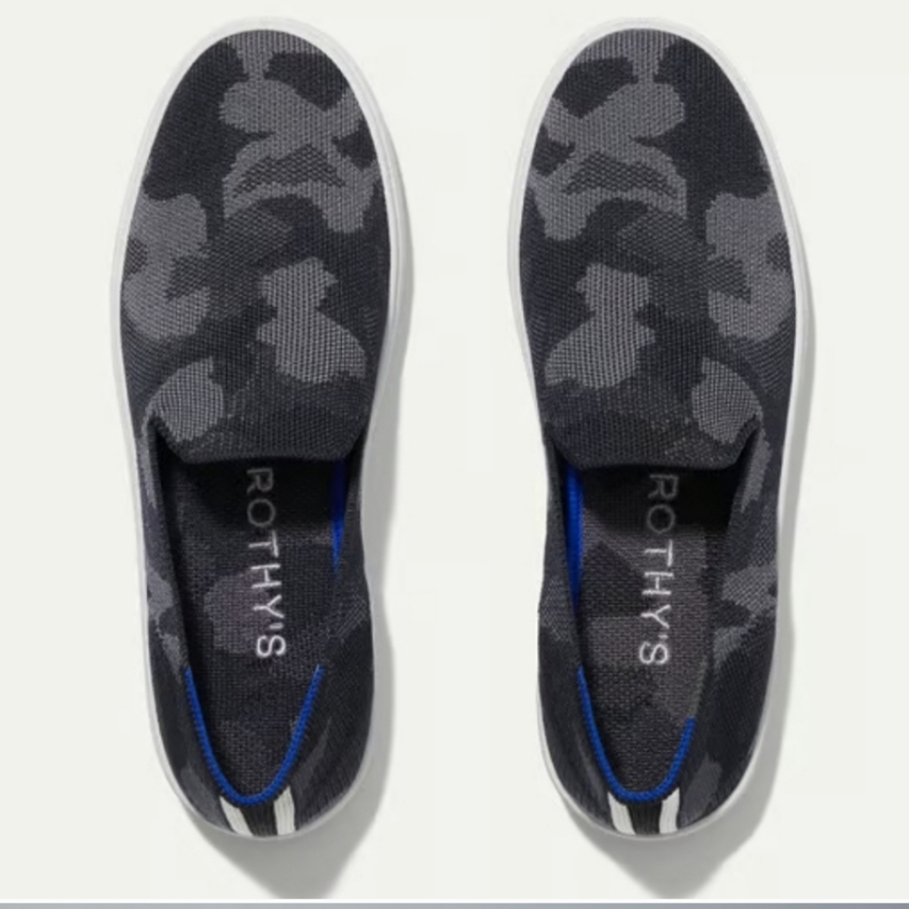 ROTHYS The Original Slip On Sneaker - Grey Camo Size 9.5